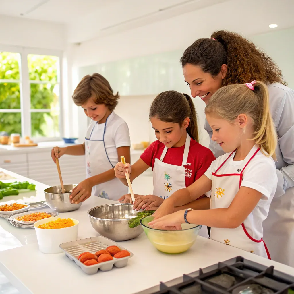 Children cooking class